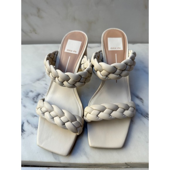 $140 NWOB Dolce Vita Women's PAILY Heeled Sandal, Ivory Stella, 8 - Picture 6 of 8